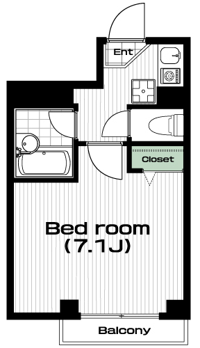 駒沢大学駅の賃貸 85,000円 間取り図