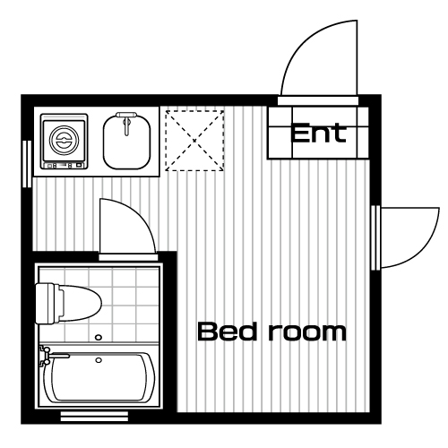 四谷三丁目駅の賃貸 82,000円 間取り図