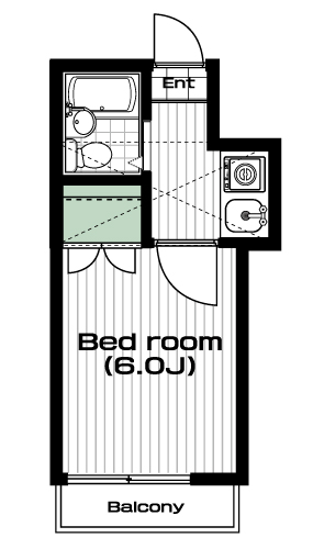 北千住駅の賃貸 58,000円 間取り図