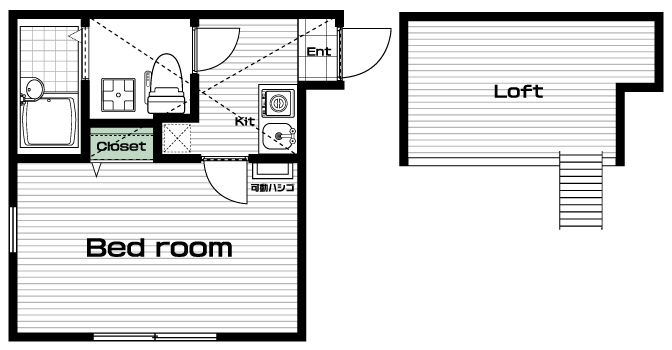 大倉山駅の賃貸 67,000円 間取り図