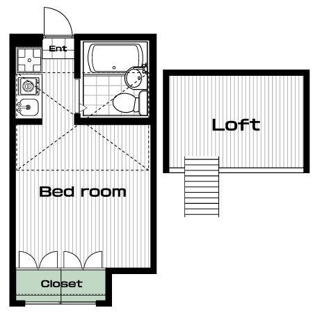 狛江駅の賃貸 42,000円 間取り図