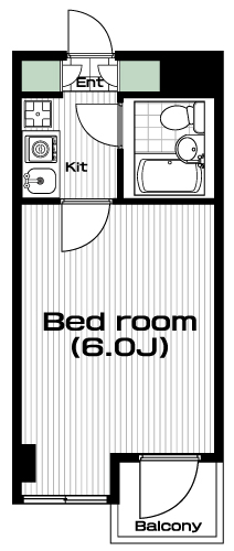 用賀駅の賃貸 61,000円 間取り図