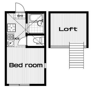 日吉駅の賃貸 57,000円 間取り図