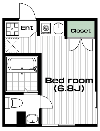 中野駅の賃貸 79,000円 間取り図