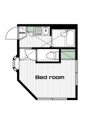 平和台駅の賃貸 39,000円 間取り図