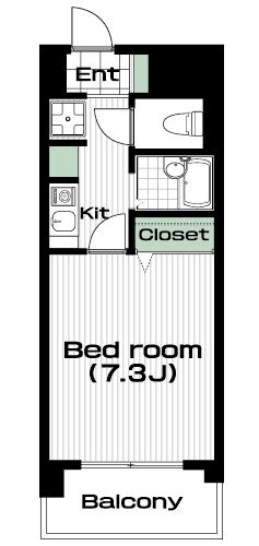 藤が丘駅の賃貸 73,000円 間取り図