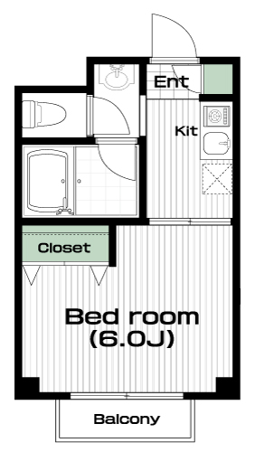経堂駅の賃貸 71,000円 間取り図