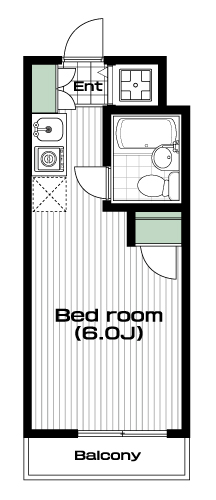 椎名町駅の賃貸 56,000円 間取り図