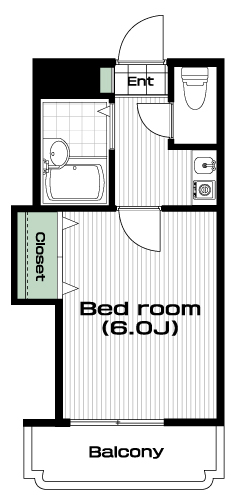 つつじヶ丘駅の賃貸 60,000円 間取り図