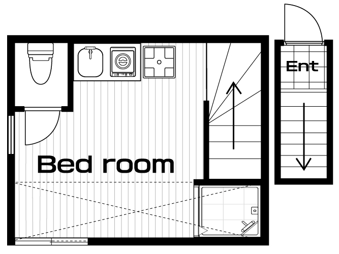 荻窪駅の賃貸 72,000円 間取り図