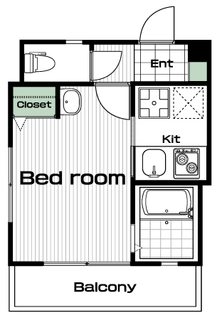 和田町駅の賃貸 59,000円 間取り図