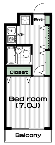 登戸駅の賃貸 55,000円 間取り図