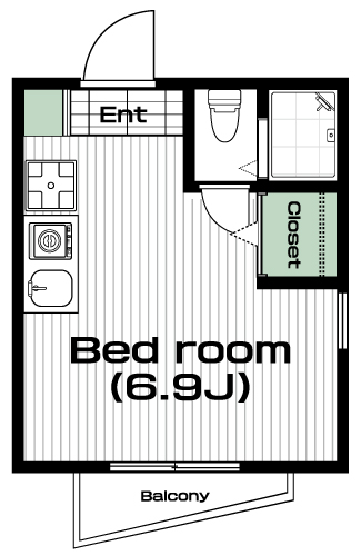 調布駅の賃貸 60,000円 間取り図