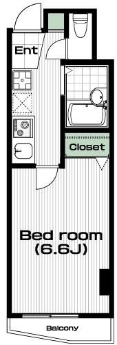 高円寺駅の賃貸 77,000円 間取り図