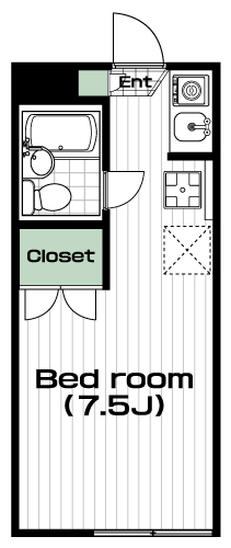 綱島駅の賃貸 46,000円 間取り図