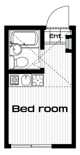 桜上水駅の賃貸 58,000円 間取り図