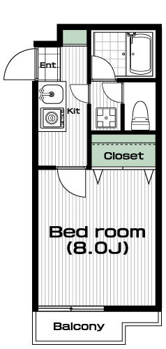 高井戸駅の賃貸 71,000円 間取り図