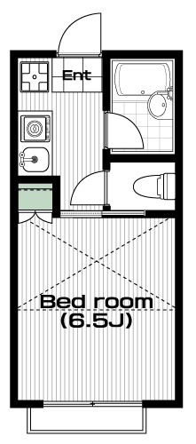 西武柳沢駅の賃貸 56,000円 間取り図