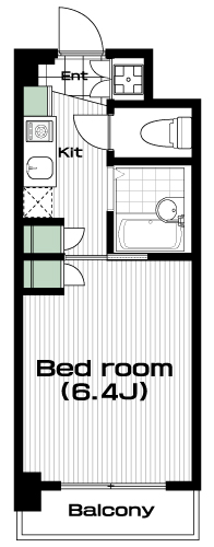 下北沢駅の賃貸 80,000円 間取り図