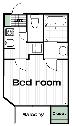 中野駅の賃貸 66,000円 間取り図
