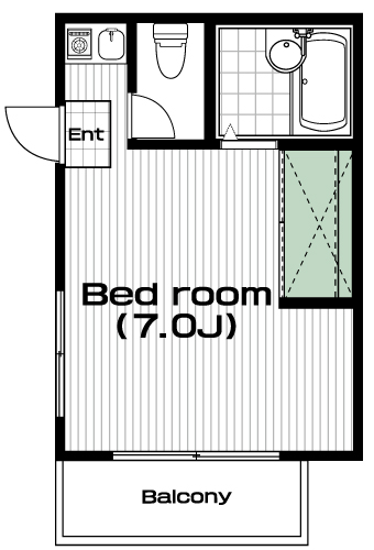 調布駅の賃貸 49,000円 間取り図