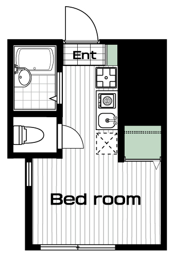 国立駅の賃貸 55,000円 間取り図