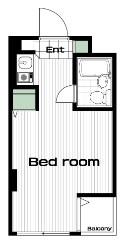 中野駅の賃貸 60,000円 間取り図