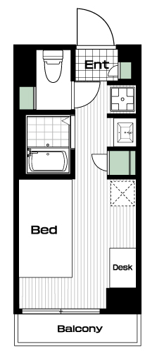 新板橋駅の賃貸 63,500円 間取り図