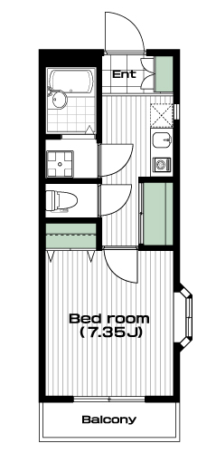 坂戸駅の賃貸 47,000円 間取り図