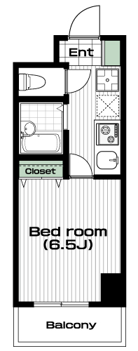 新宿駅の賃貸 89,000円 間取り図