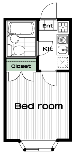 成城学園前駅の賃貸 45,000円 間取り図