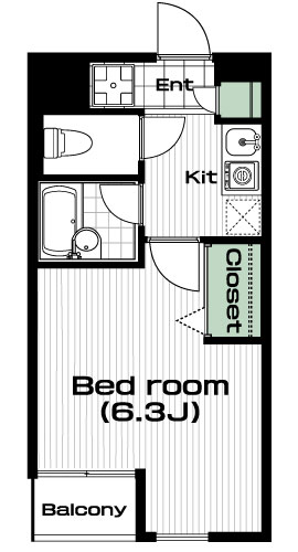祖師ヶ谷大蔵駅の賃貸 70,000円 間取り図