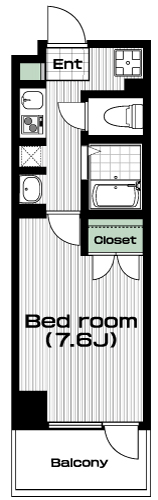 立川駅の賃貸 72,000円 間取り図