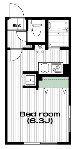 氷川台駅の賃貸 80,000円 間取り図