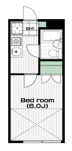 和光市駅の賃貸 47,000円 間取り図