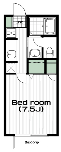 恋ヶ窪駅の賃貸 65,000円 間取り図