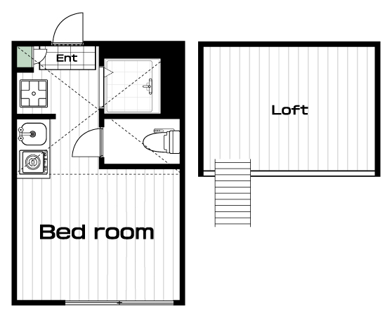 中目黒駅の賃貸 79,500円 間取り図