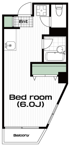 大塚・帝京大学駅の賃貸 55,000円 間取り図