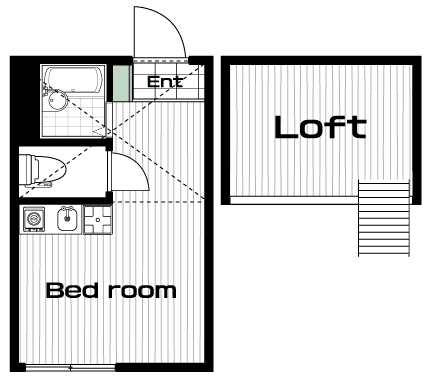 白楽駅の賃貸 60,000円 間取り図