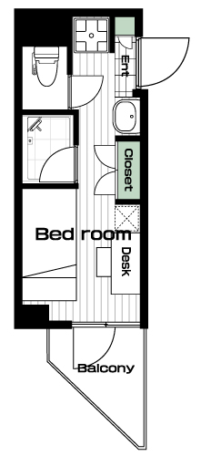 元住吉駅の賃貸 71,000円 間取り図