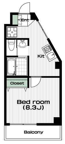日吉駅の賃貸 75,000円 間取り図