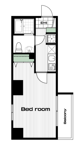 板橋区役所前駅の賃貸 89,000円 間取り図
