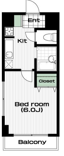 生田駅の賃貸 68,000円 間取り図