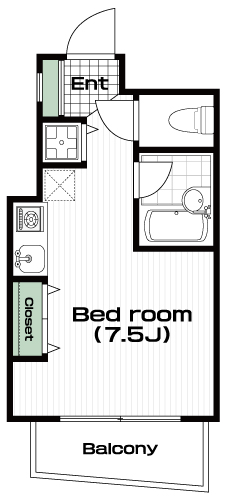 高田馬場駅の賃貸 87,000円 間取り図