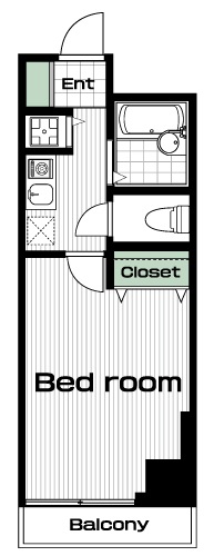 東高円寺駅の賃貸 72,000円 間取り図