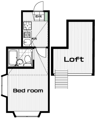 喜多見駅の賃貸 40,000円 間取り図