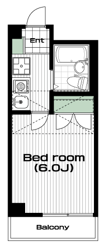 南与野駅の賃貸 34,000円 間取り図