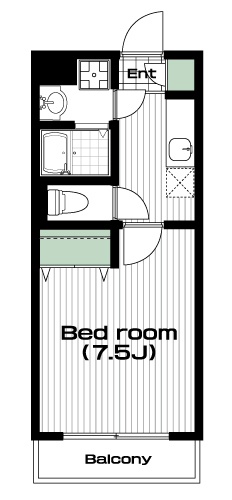 東久留米駅の賃貸 65,000円 間取り図