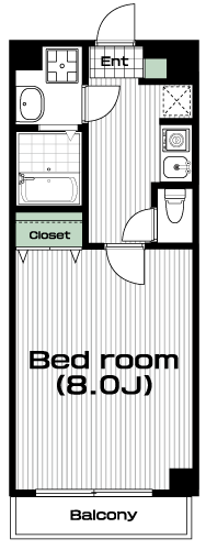 国立駅の賃貸 85,000円 間取り図