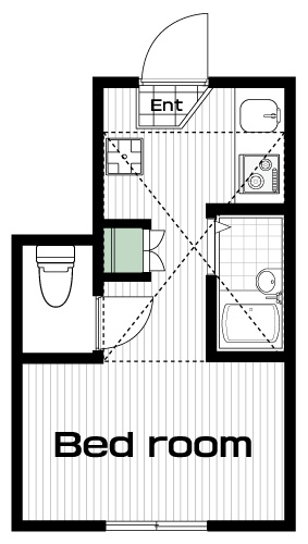 四ツ谷駅の賃貸 74,000円 間取り図